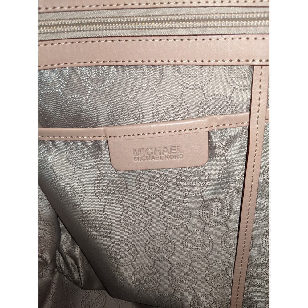 Michael Kors Python Embossed Leather Large Tote Snakeskin Neutrals GUC - Picture 10 of 12
